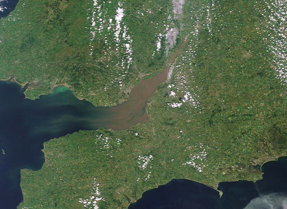 severn estuary map showing sediment